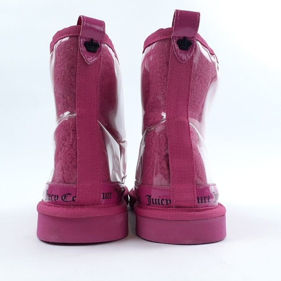 Juicy Couture Klash Pink Shearling Bootie Boots Womens 11 Mens 9.5 Fashion Shoes - Picture 8 of 11